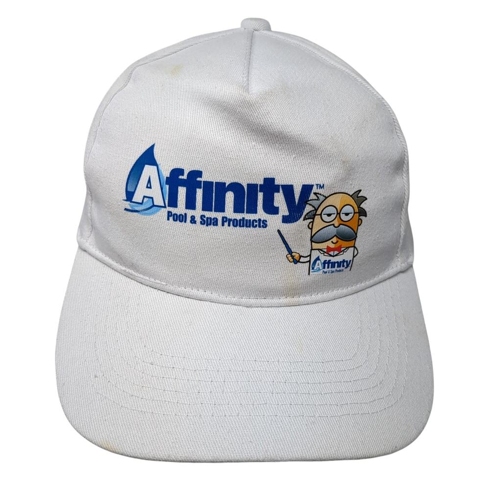 Affinity Pool & Spa Products Slideback 5 Panel Cap White Medium Cotton MD